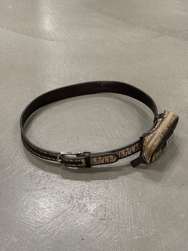 2000s Dior by Galliano monogram waist bag belt