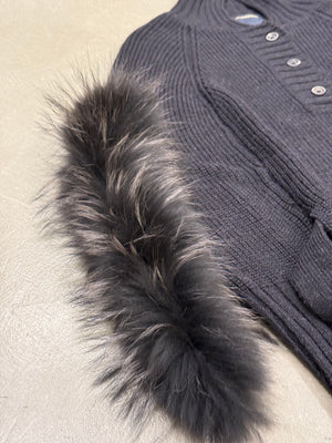 2000s Roberto Cavalli real fur inserts wool top