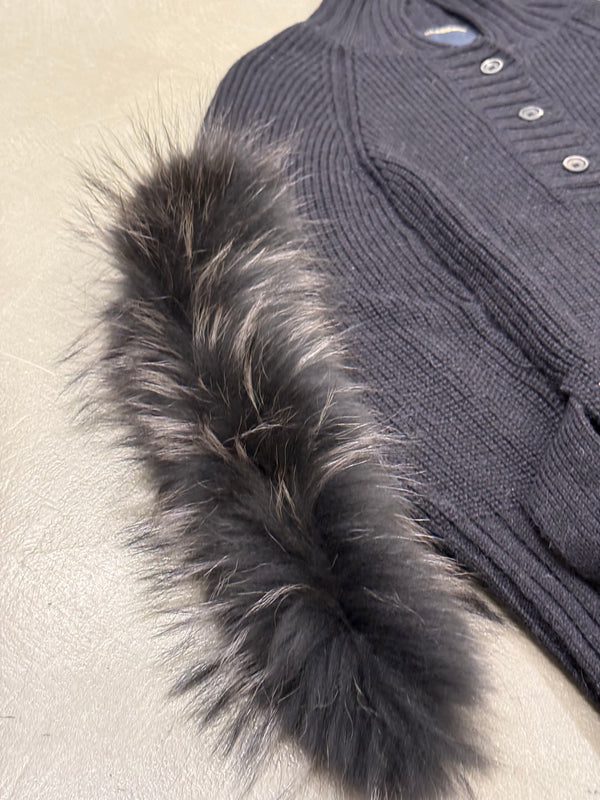 2000s Roberto Cavalli real fur inserts wool top