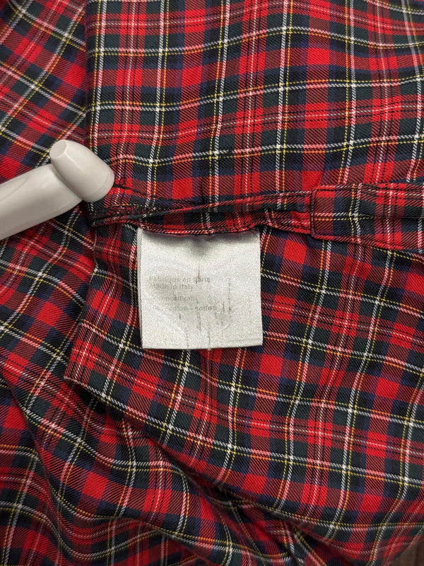 A/W2005 Dior by Hedi Slimane runway eagle embroidery check shirt