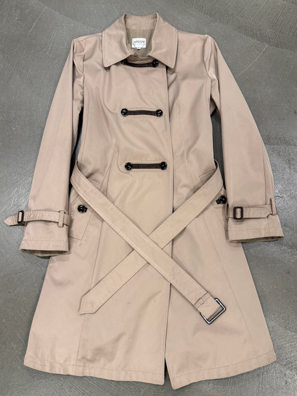 2009 Armani double breasted trench coat
