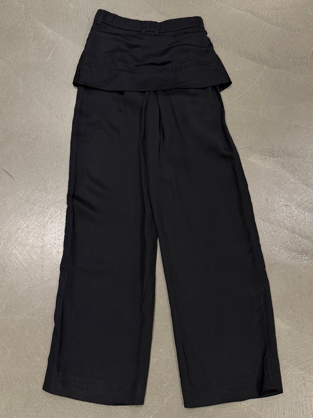 S/S2023 Balenciaga knot-front hybrid shirt wide leg pants