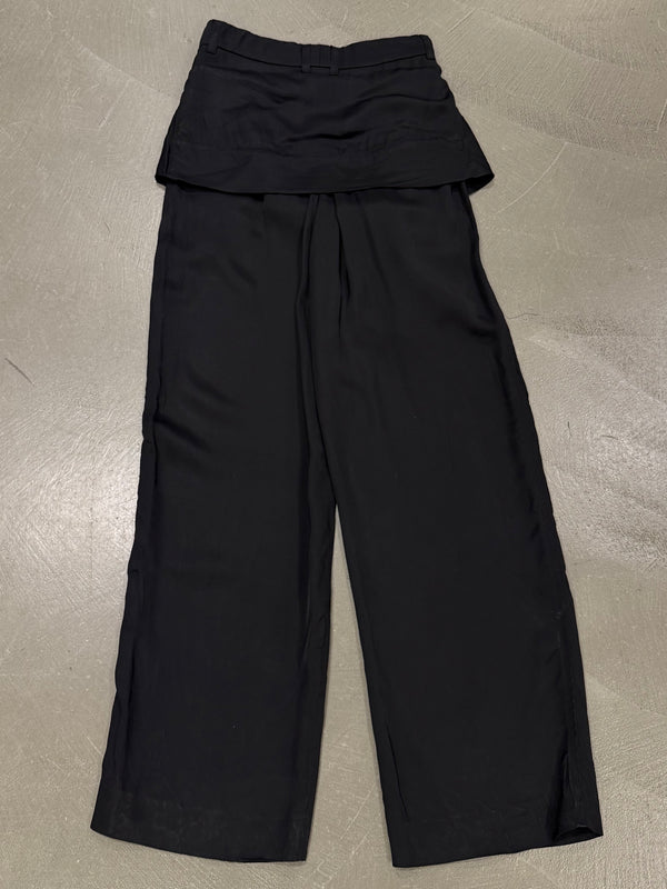 S/S2023 Balenciaga knot-front hybrid shirt wide leg pants
