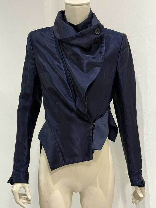 A/W2012 Ann Demeulemeester runway asymmetrical back-zip jacket