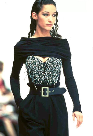 A/W1991 Dolce & Gabbana beaded crystal corset