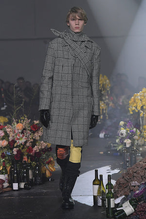 A/W2018/2019 Raf Simons drugs patchwork black coated denim