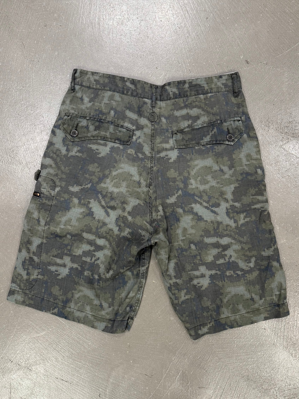 Yohji Yamamoto "Coming Soon" line camo shorts