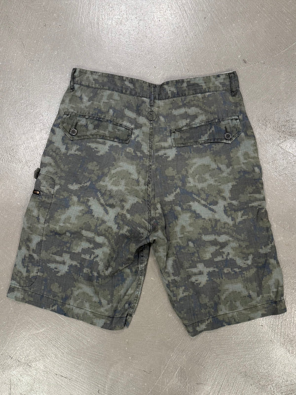 Yohji Yamamoto "Coming Soon" line camo shorts