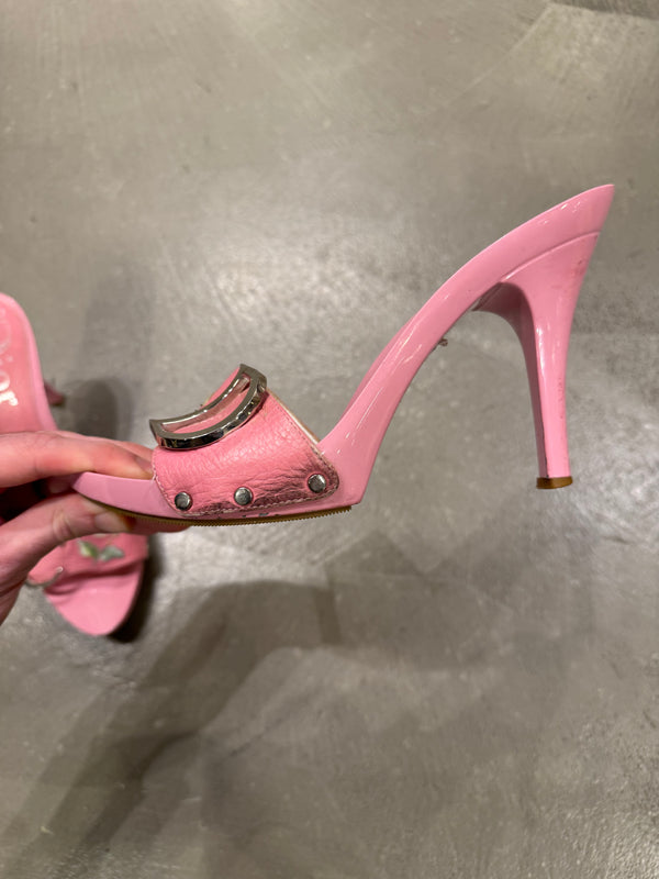 Christian Dior by John Galliano flowers logo sandals