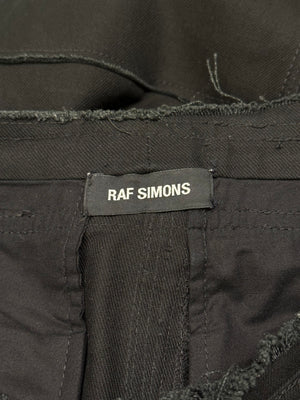 A/W2019/2020 Raf Simons black wide-leg adjustable trousers