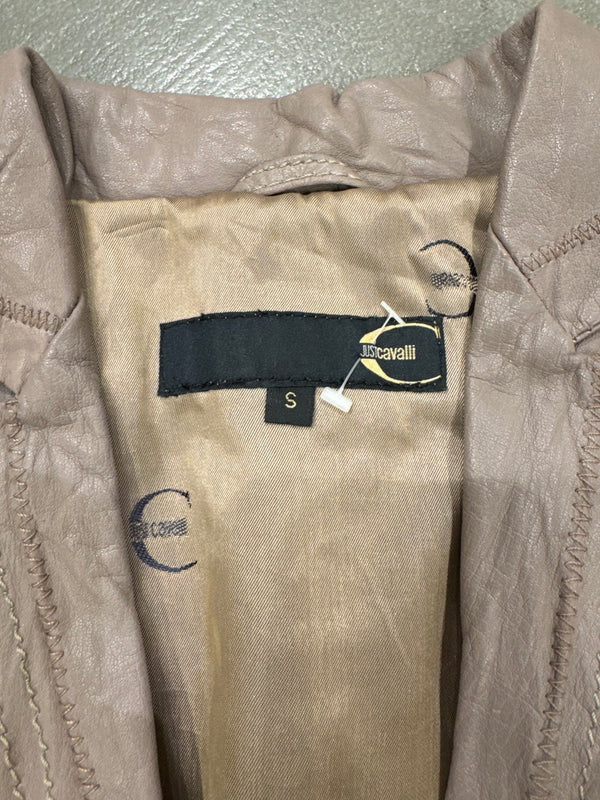 SS2007 Roberto Cavalli lace-up bondage leather blazer jacket