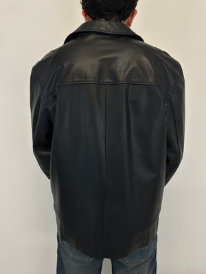 2000s Dolce & Gabbana black leather Jacket