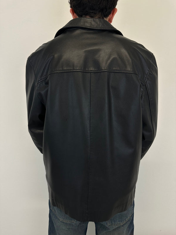 2000s Dolce & Gabbana black leather Jacket