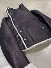 Load image into Gallery viewer, A/W2022 Rick Owens &quot;Strobe&quot; trucker biker shearling leather jacket
