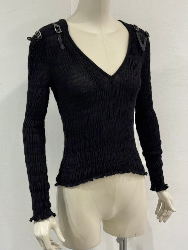 A/W2003 Christian Dior by John Galliano cachemire and silk bondage knit