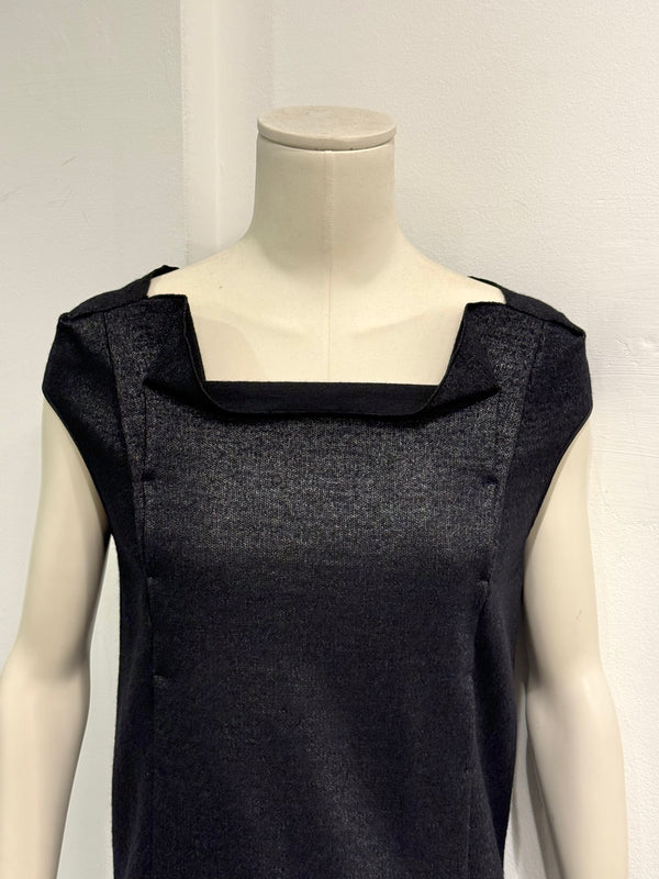 2000s Yves Saint Laurent Rive Gauche square neckline set top & skirt