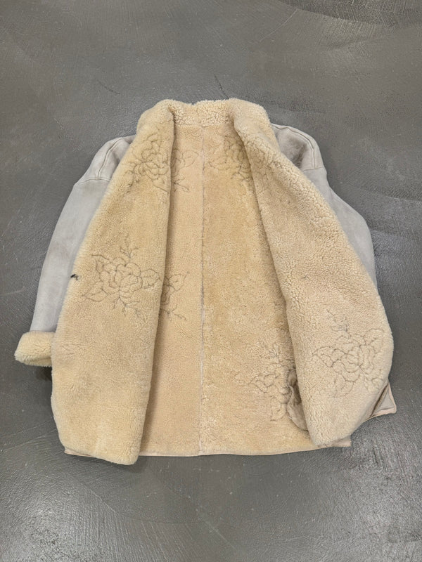 1980s Gianni Versace mainline white sheepskin