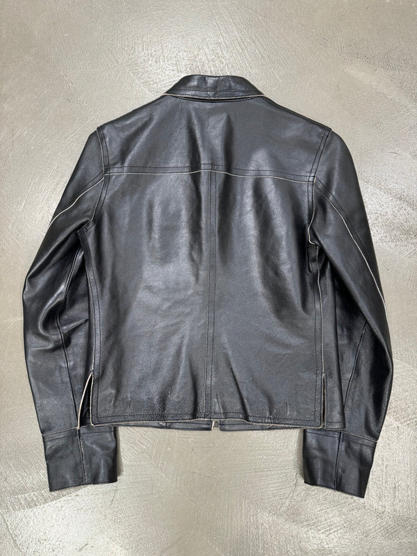 2000s Dolce & Gabbana biker leather jacket