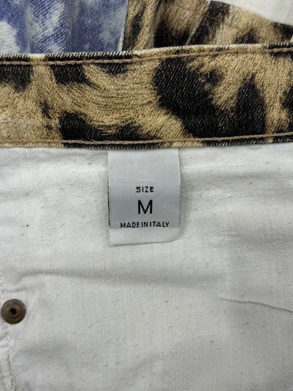 2000s Roberto Cavalli Leopard print mini skirt