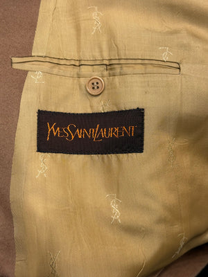 1990s Yves Saint Laurent double breasted cachemire long coat