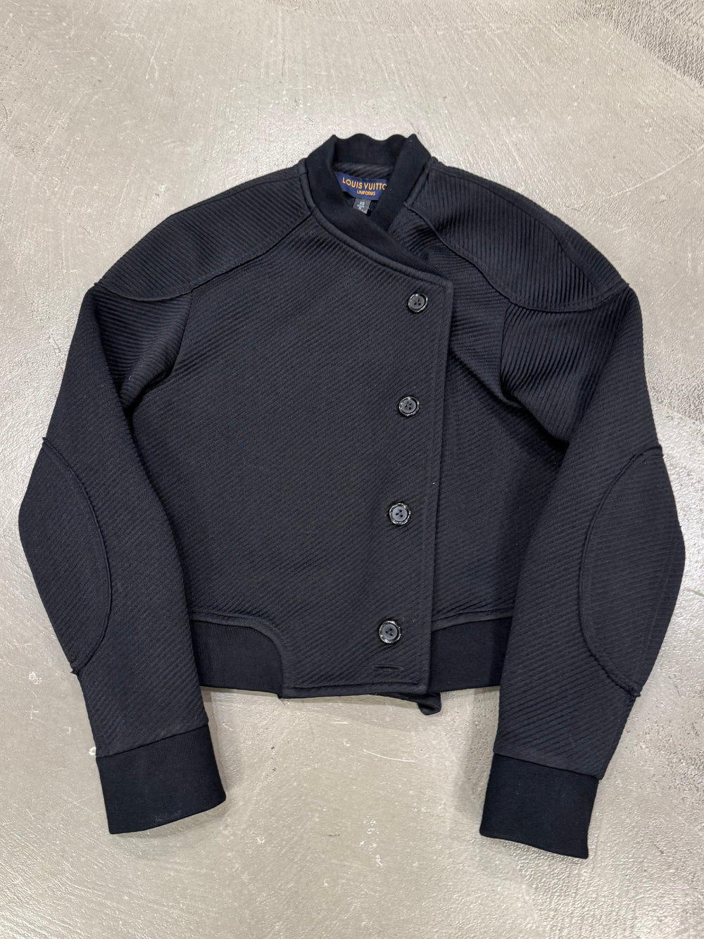 Louis Vuitton “uniforms” cropped black bomber jacket