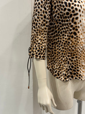 2000s Roberto Cavalli Leopard Print silk shirt