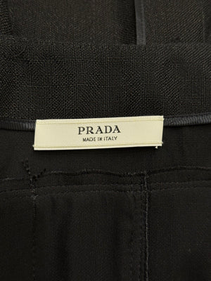 2000s Prada black cropped set