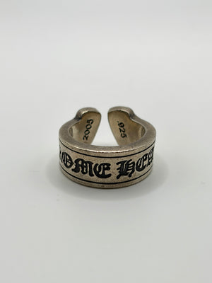 Chrome Hearts large scroll label ring