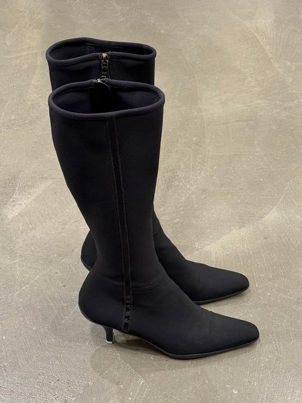 1999 Prada nylon heeled boots
