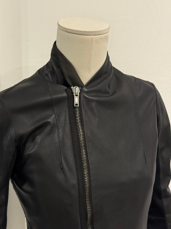 Rick Owens cropped leather jacket