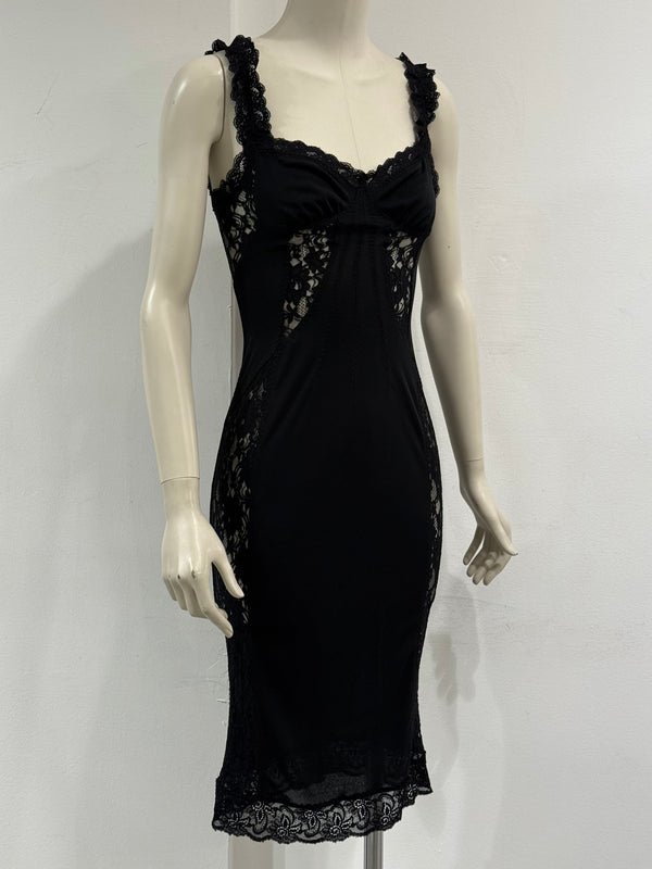2000s Dolce & Gabbana sheer midi dress