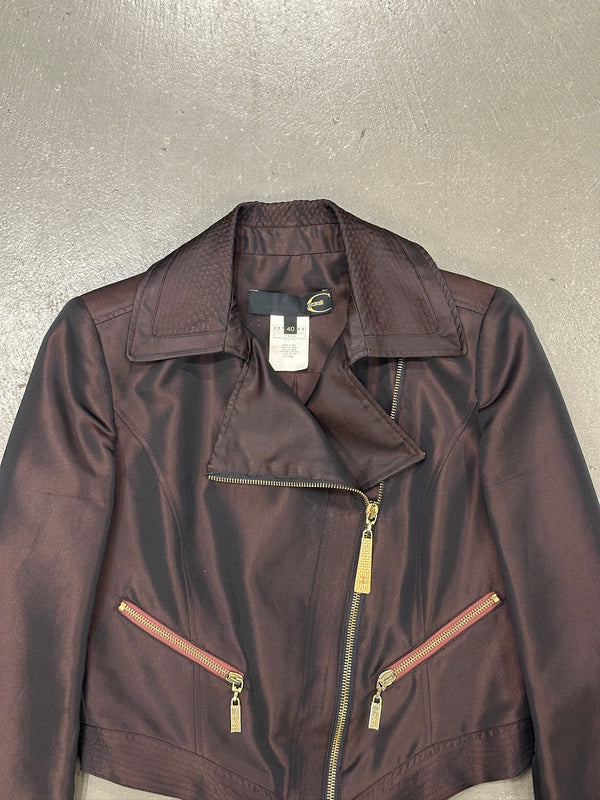 2000s Cavalli iridescent cropped jacket