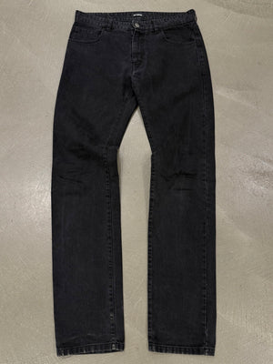 S/S2019 Raf Simons tape zip straight-leg jeans
