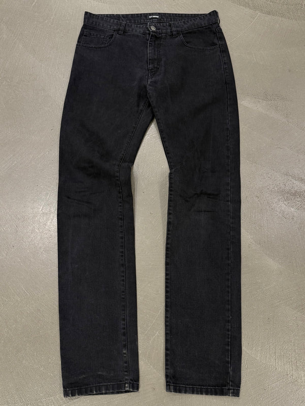 S/S2019 Raf Simons tape zip straight-leg jeans