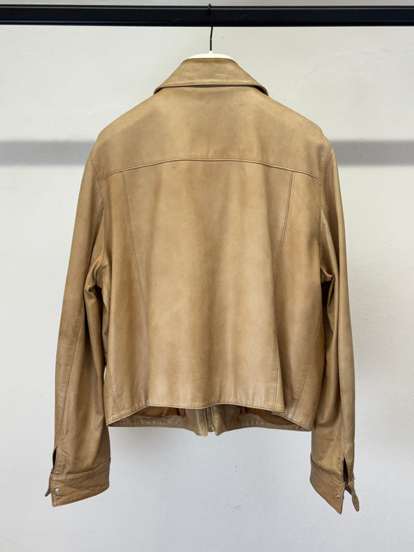 2002 Dolce & Gabbana zipper leather jacket