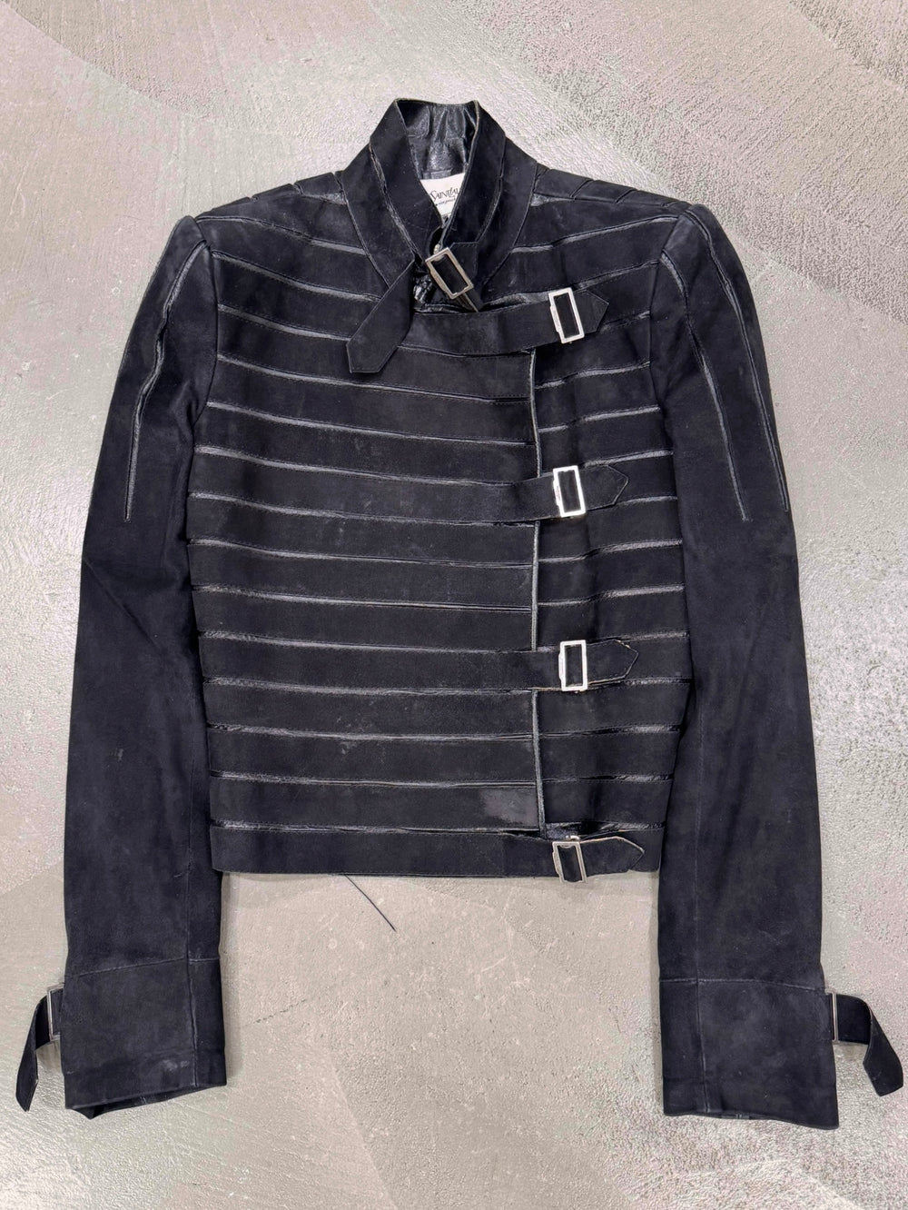 2000s Yves Saint Laurent Rive Gauche by Tom Ford belted leather jacket