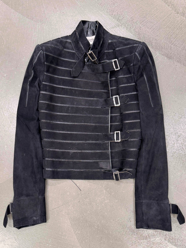 2000s Yves Saint Laurent Rive Gauche by Tom Ford belted leather jacket