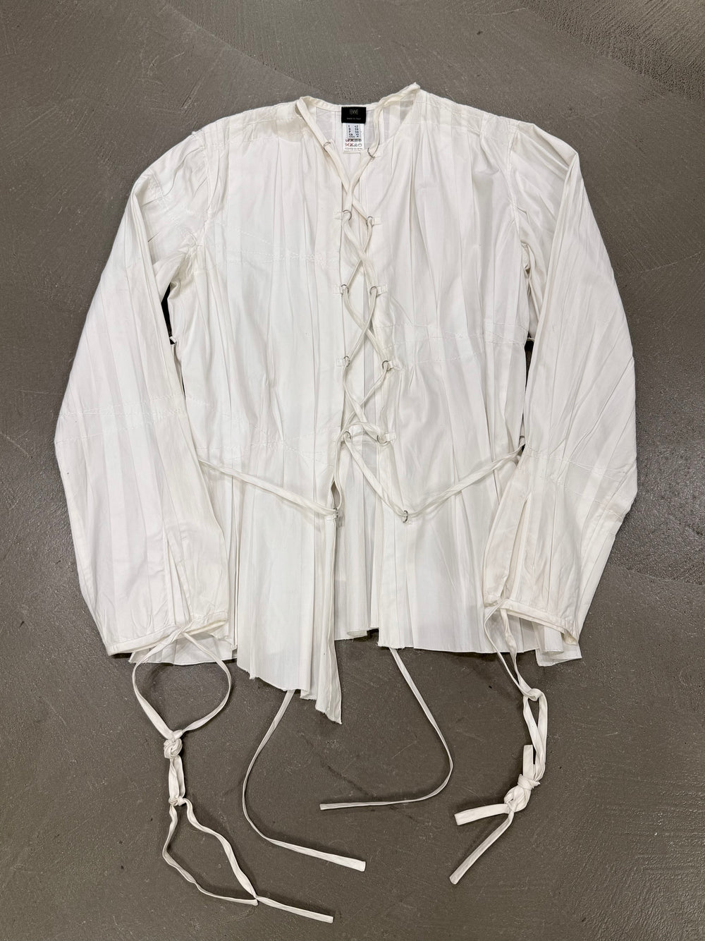 2000s Jean Paul Gaultier white blouse with tie details