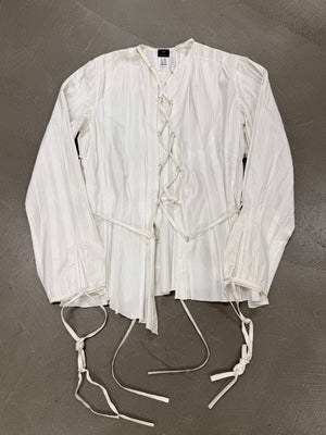 2000s Jean Paul Gaultier white blouse with tie details