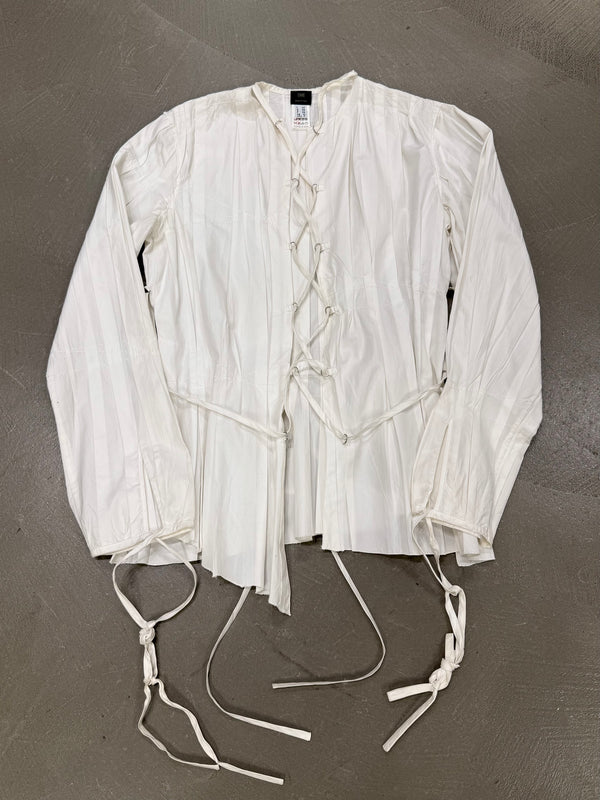 2000s Jean Paul Gaultier white blouse with tie details