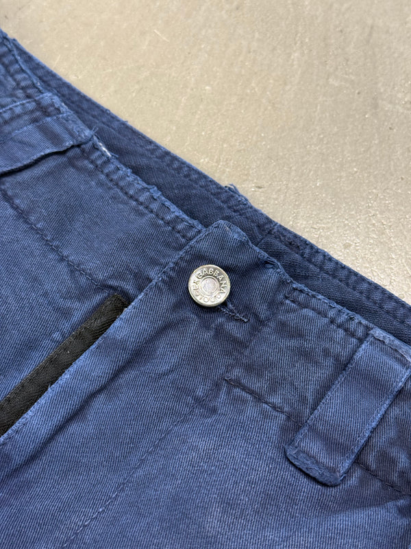2000s Dolce & Gabbana double ankle zipper wide cargo pants