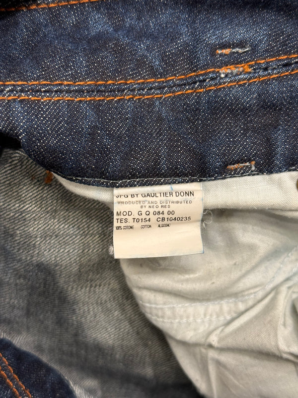 2000s Jean Paul Gaultier double waisted jeans