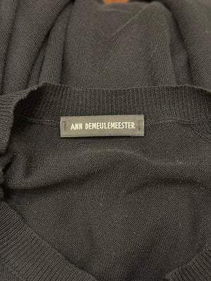 2000s Ann Demeulemeester ribbon back raglan sweatshirt