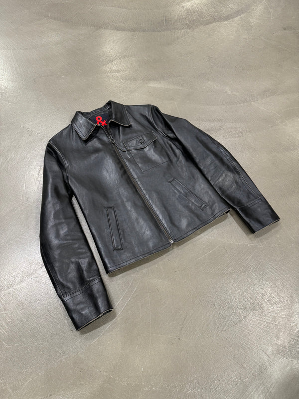 2000s Dolce & Gabbana biker leather jacket