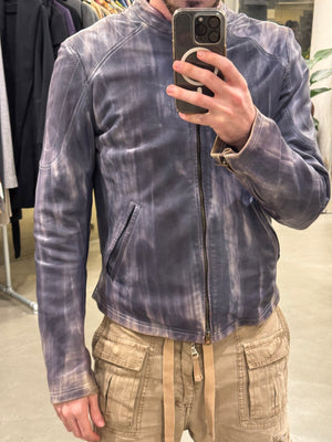 2000s Armani tie dye leather jacket