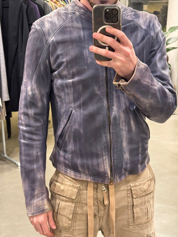 2000s Armani tie dye leather jacket