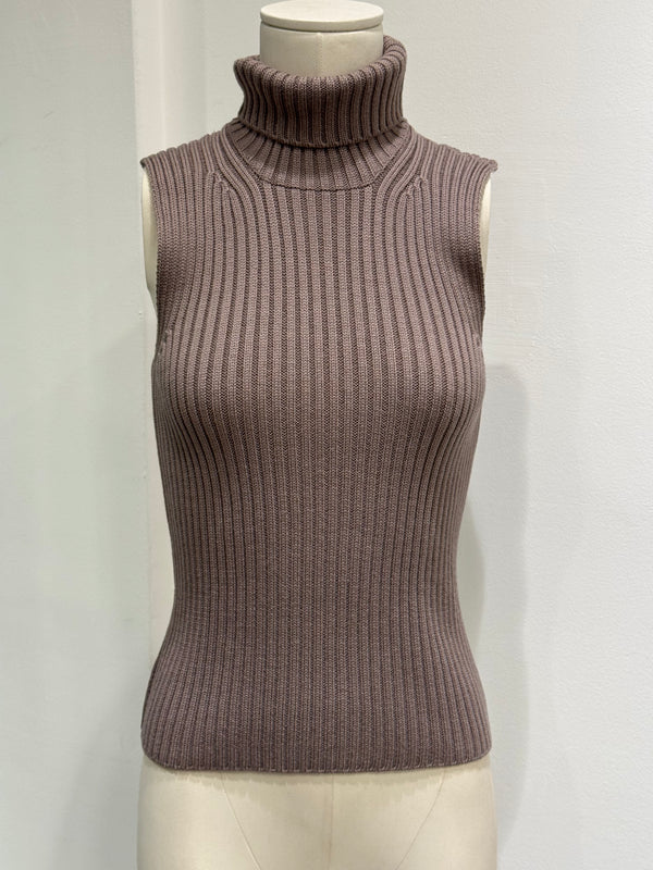 2000s Prada knit turtleneck vest