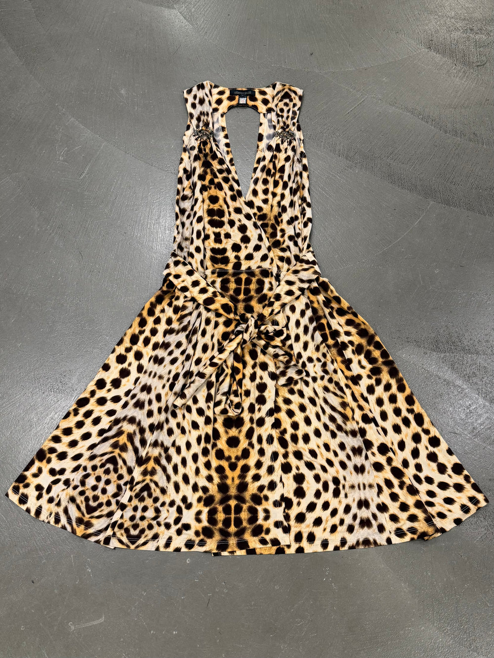 2000s Roberto Cavalli leopard print dress