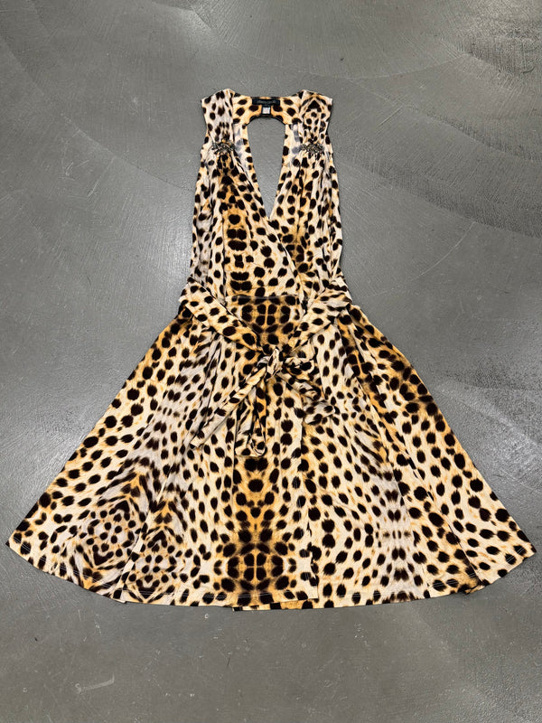 2000s Roberto Cavalli leopard print dress