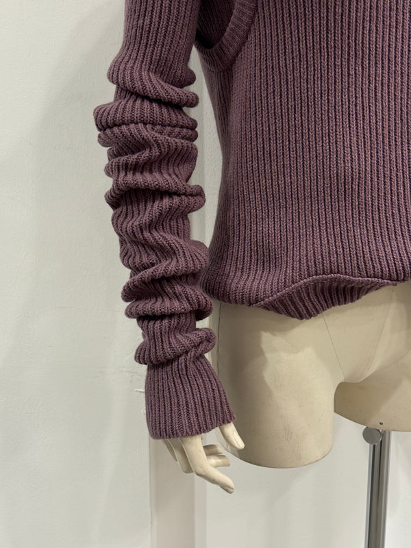 F/W2023 Rick Owens “Luxor” ribbed knit banana top